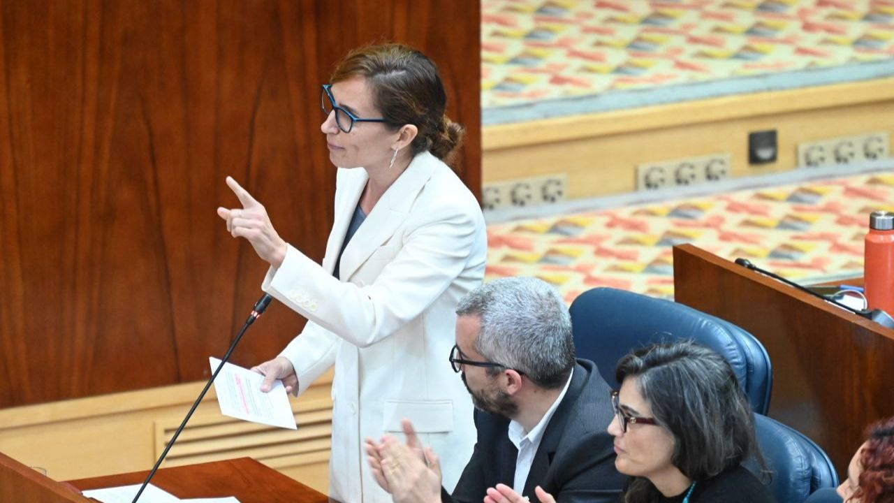 Mónica García interviene durante el Pleno (Foto: Chema Barroso)