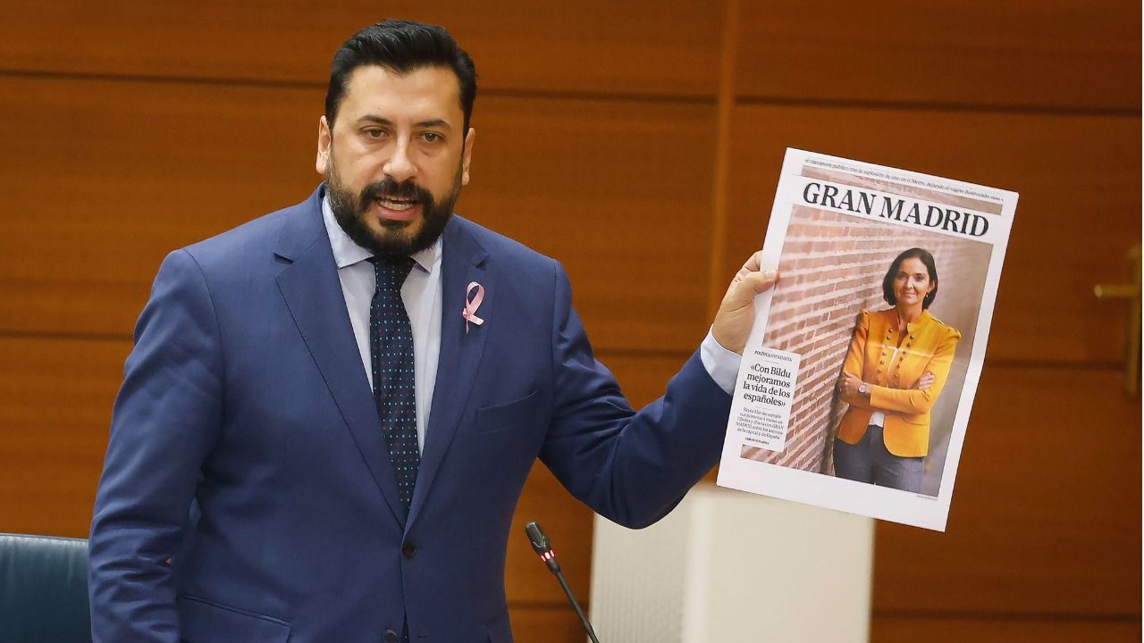 Díaz-Pache muestra la última entrevista de Reyes Maroto (Foto: PP de Madrid)