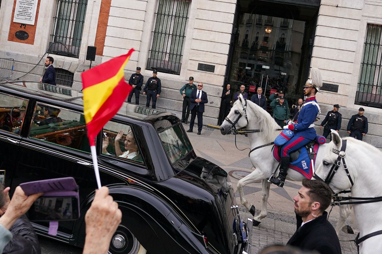 La Princesa Leonor, a su paso por la Real Casa de Correos (Foto: Comunidad de Madrid)
