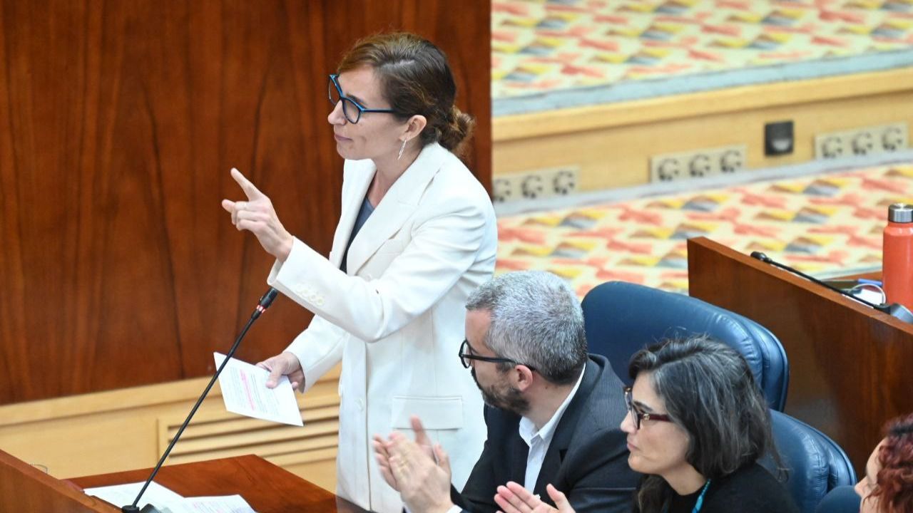 Mónica García interviene durante el Pleno (Foto: Chema Barroso)