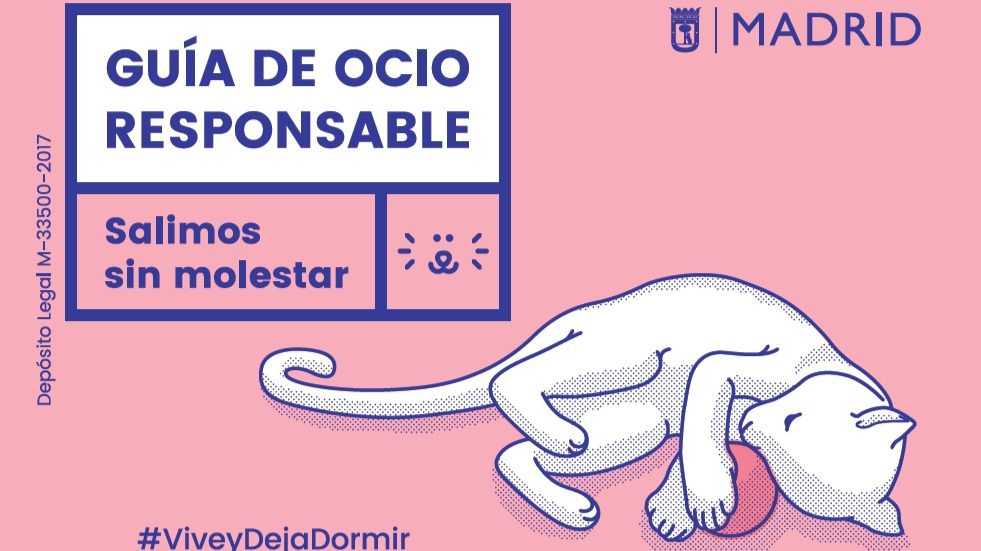 Imagen de la campaña con el gato como símbolo de sigilo y silencio. Foto: Ayuntamiento de Madrid