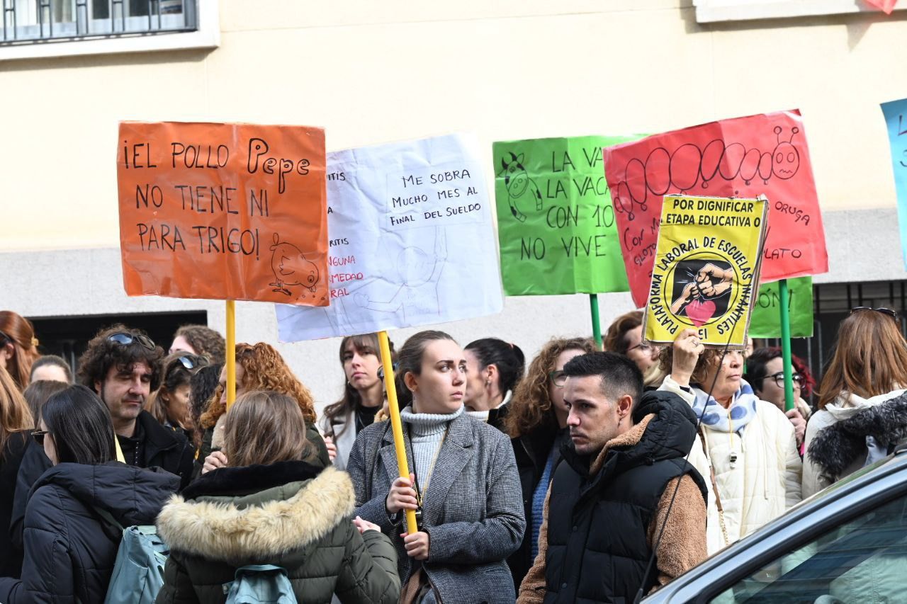 Protesta de educadoras infantiles (Foto: Chema Barroso)