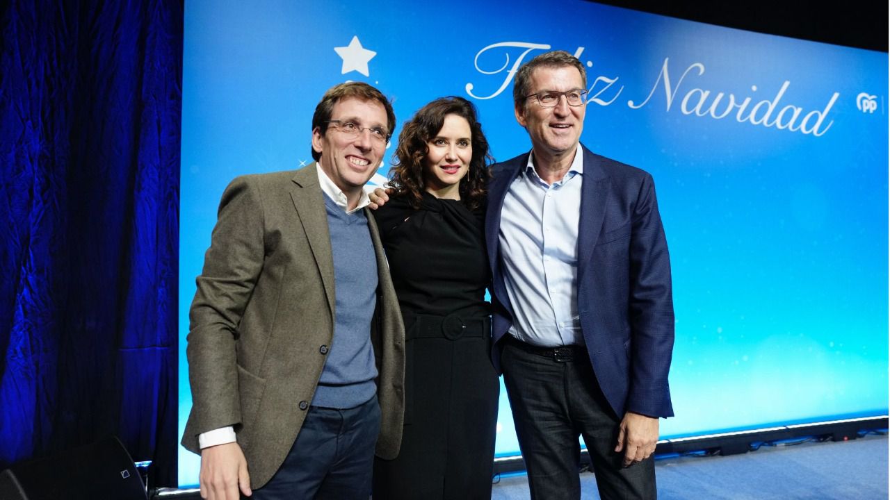 Almeida, Ayuso y Feijóo (Foto: PP Comunidad de Madrid)