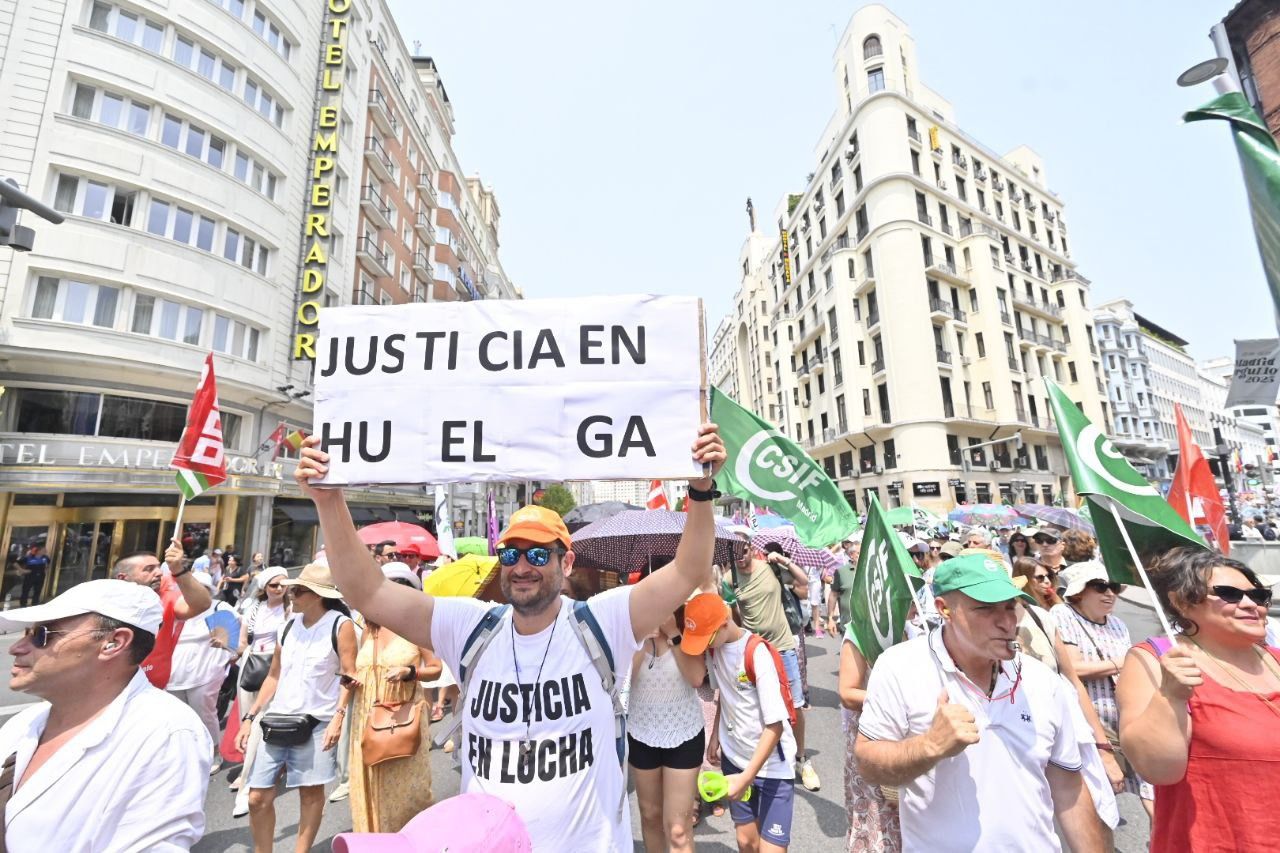 Protesta de los funcionarios de Justicia (Foto: Chema Barroso)