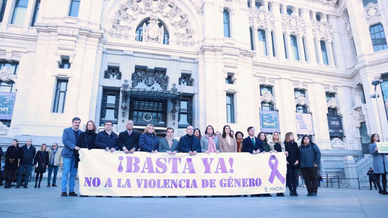 Minuto de silencio en Cibeles por el 25-N (Foto: Mónica González - Road Experience)
