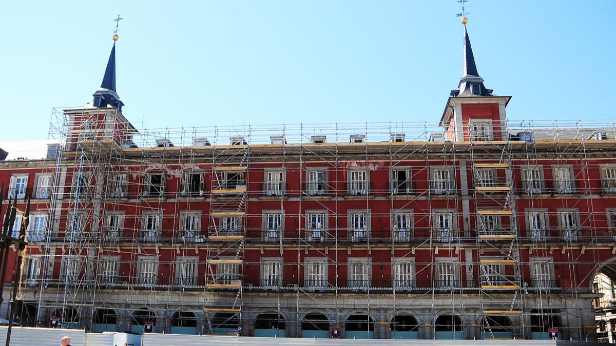 Obras en la Casa de la Carnicería antes de convertirse en un hotel: Foto: Juan Luís Jaén