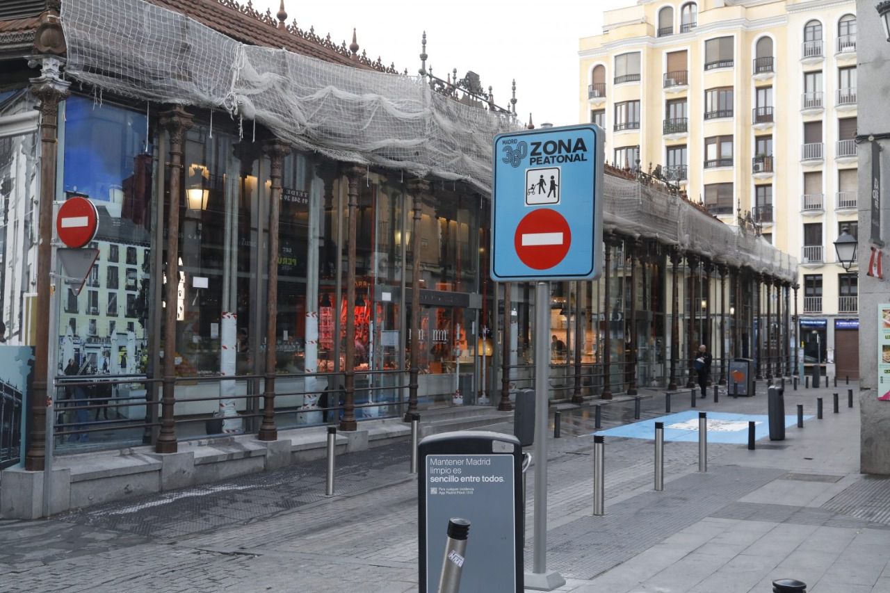 Señal vertical que prohibe el acceso al tráfico (Foto: Ayuntamiento de Madrid)