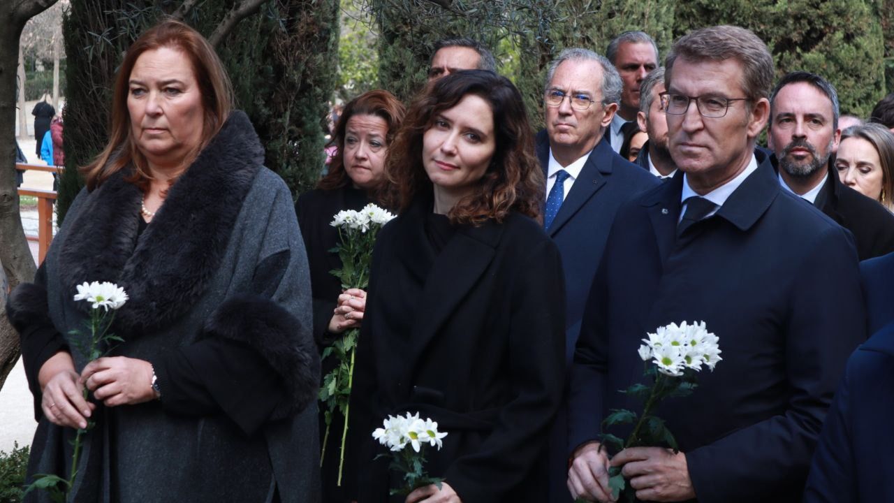 Ayuso y Feijóo, en el homenaje organizado por la Asociación de Víctimas del Terrorismo (Foto: Jose Ant. Velasco - Road Experience Audiovisual)