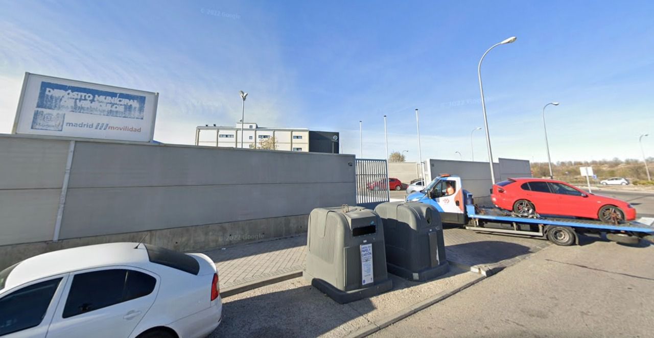 Depósito de a grúa en Vicálvaro (Foto: Google Street View)