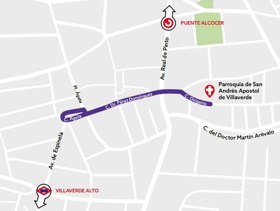 Mapa procesión Jesús Nazareno y Santísima Virgen de la Soledad