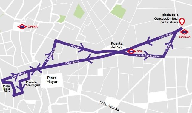 Mapa Procesión Soledad y Desamparo