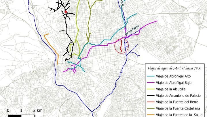 Viajes de agua de Madrid hacia 1700. Foto: Ayuntamiento De Madrid