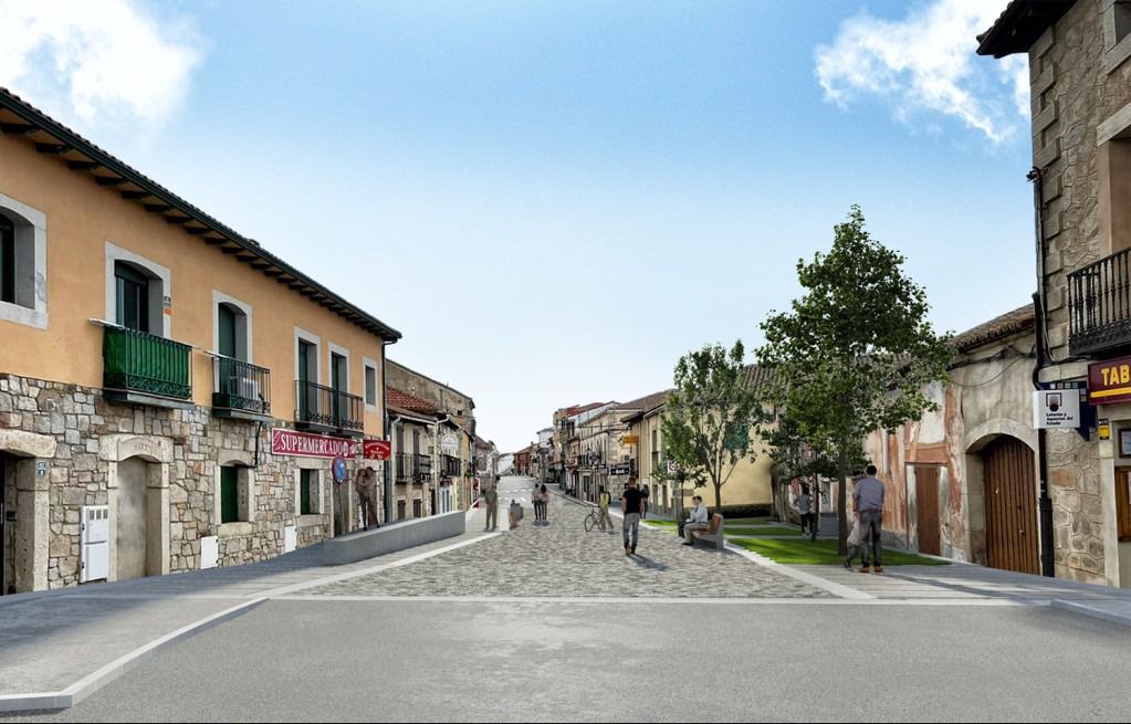 Imagen de cómo quedará la avenida de Madrid de Lozoyuela tras las obras (Foto: Ayuntamiento de Lozoyuela-Navas-Sieteiglesias)