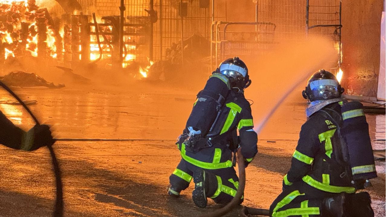 Los incendios industriales se sitúan entre las intervenciones más habituales. Foto: Comunidad de Madrid