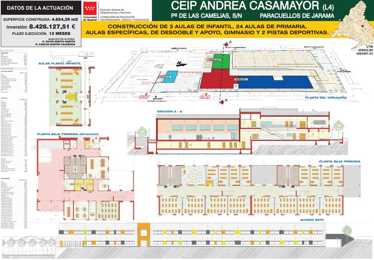 Planos de ampliación. CEIP Andrea Casamayor