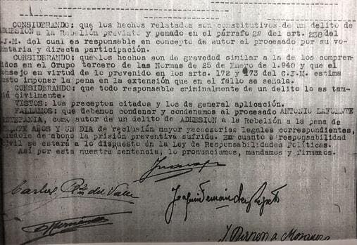 Sentencia contra Marcial Lafuente Estefanía
