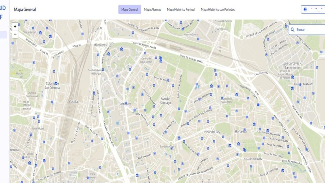 Mapa sobre para el control desde móviles y tabletas del consumo. Foto: Ayuntamiento de Madrid