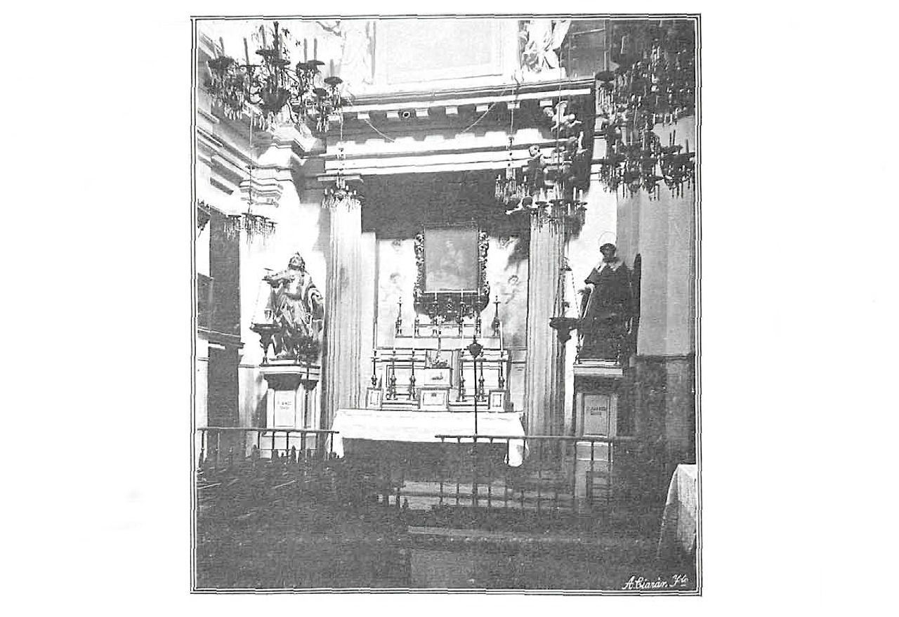 La capilla de la Novena en 1914. La Ilustración española. BNE