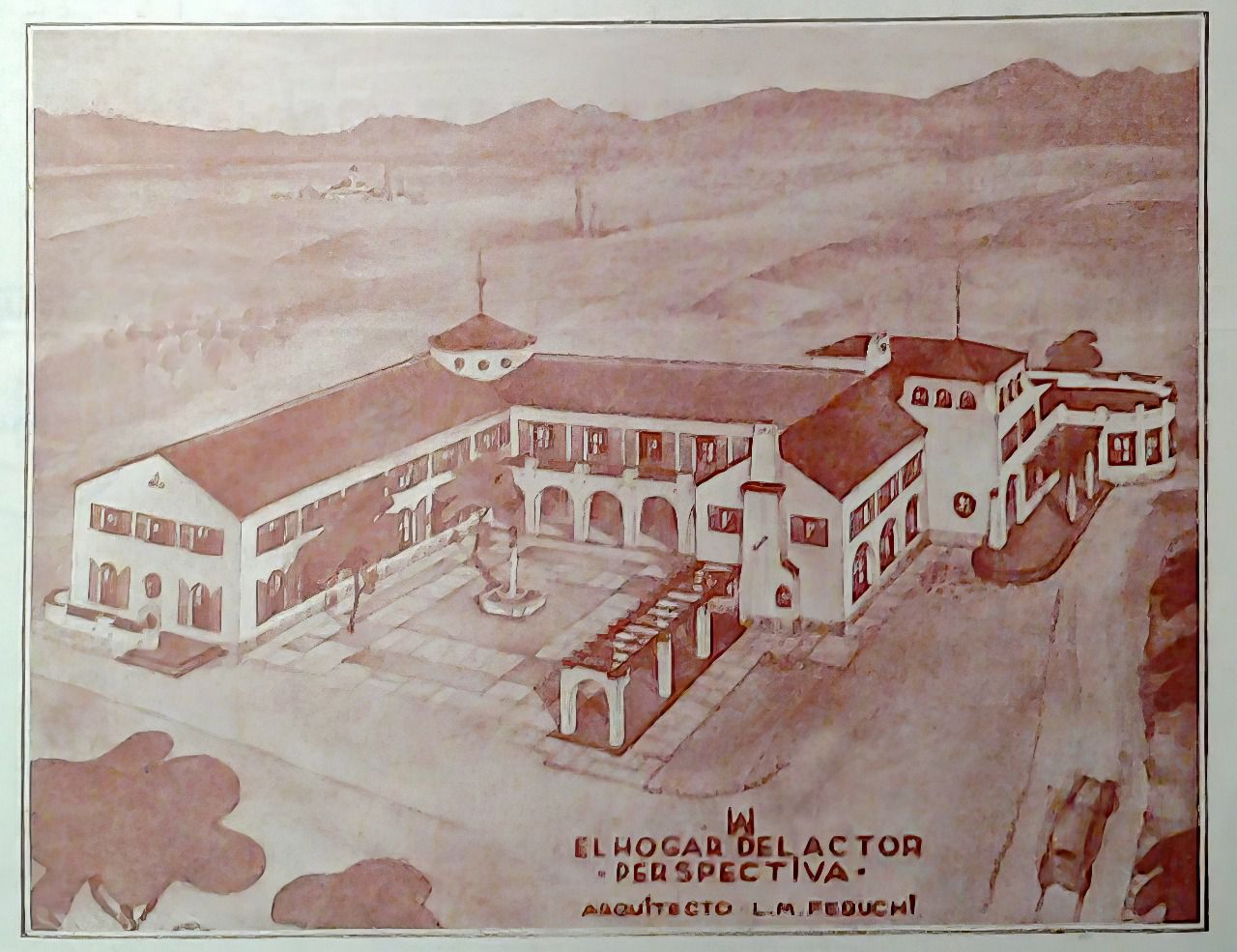 Proyecto de Martínez Feduchi para la Casa del Actor en 1936