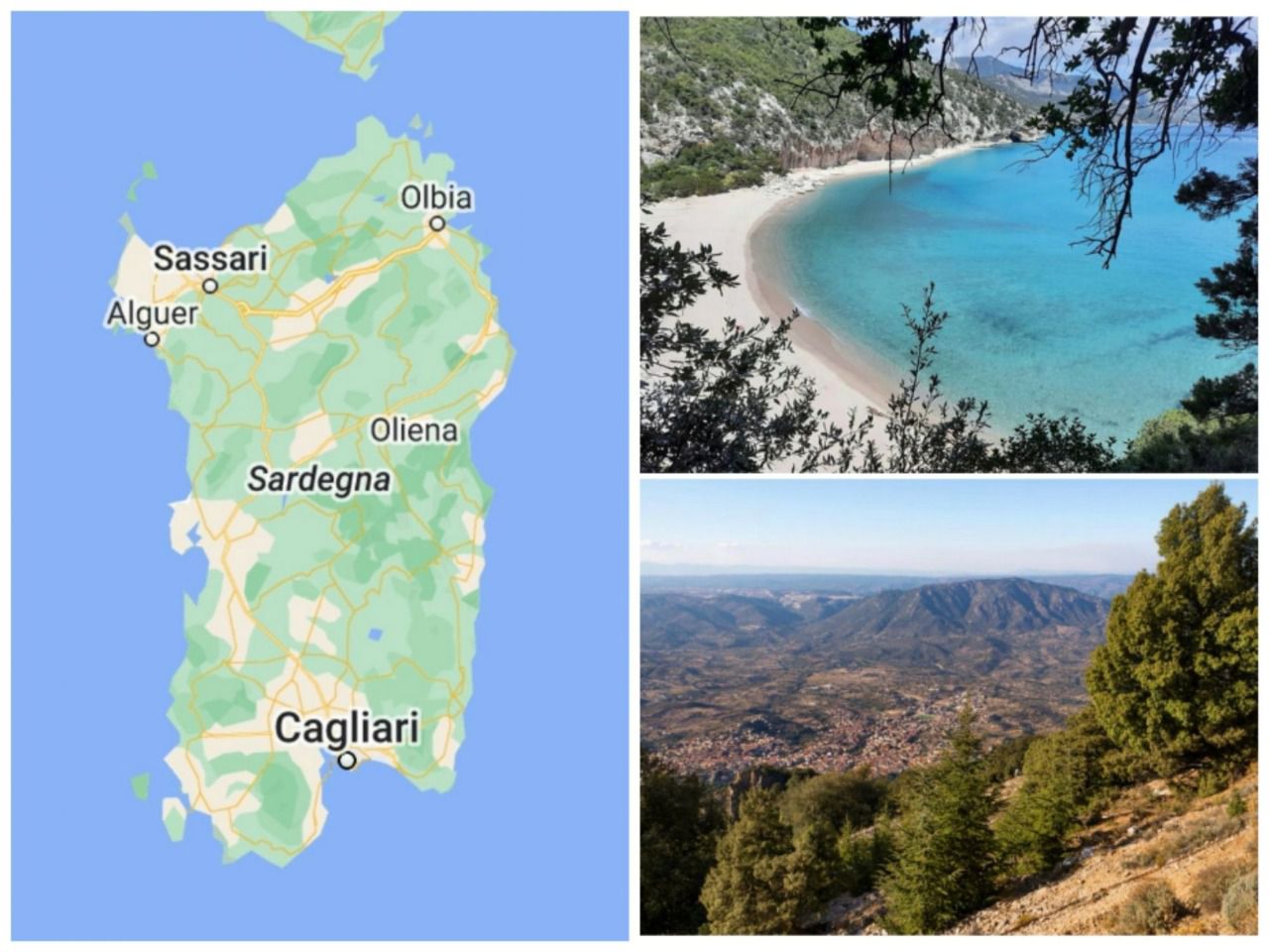 Oliena, en la provincia nororiental sarda de Nuoro en Cerdeña