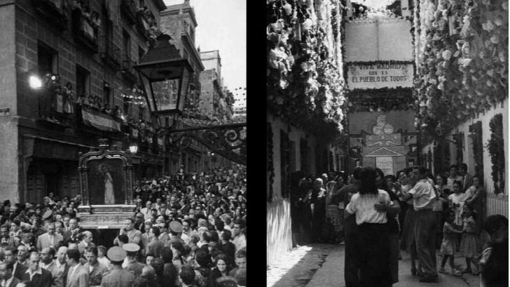 Imágenes históricas de las celebraciones en honor a la Virgen de la Paloma. Foto: CaminandoporMadrid