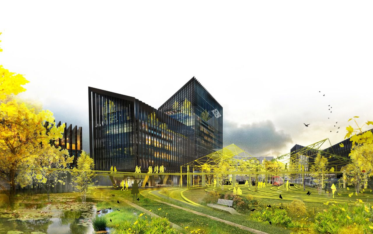 Proyección del jardín exterior del CIT (Nexo+GdlF+Perea)