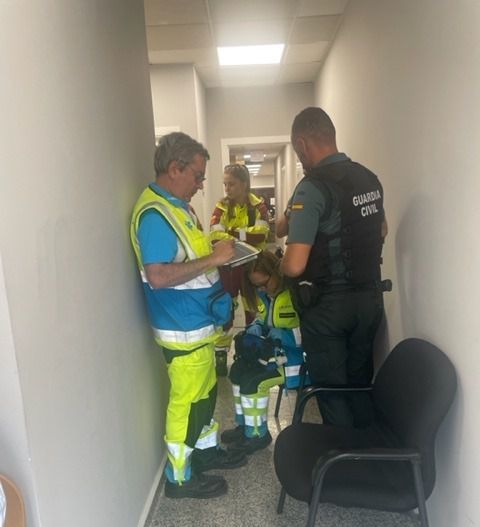 El personal se amontona en el escaso espacio de los juzgados (Foto: CSIF)