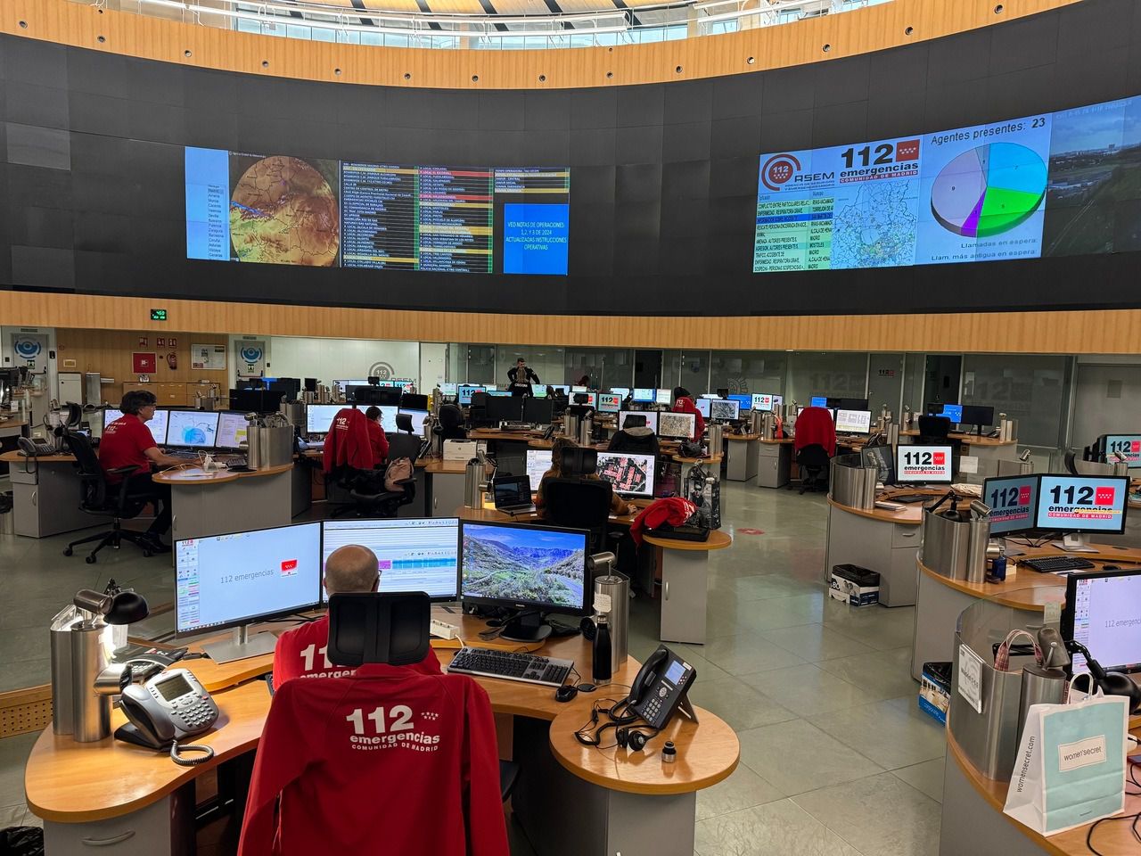 Centro de coordinación de Emergencias (Foto: 112 Madrid)