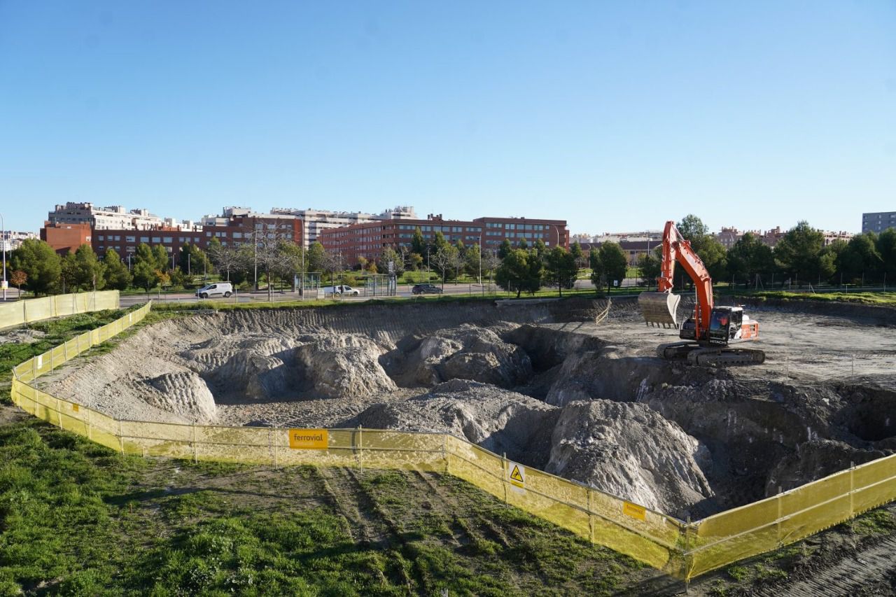 Construcción de la biblioteca municipal de Villa de Vallecas