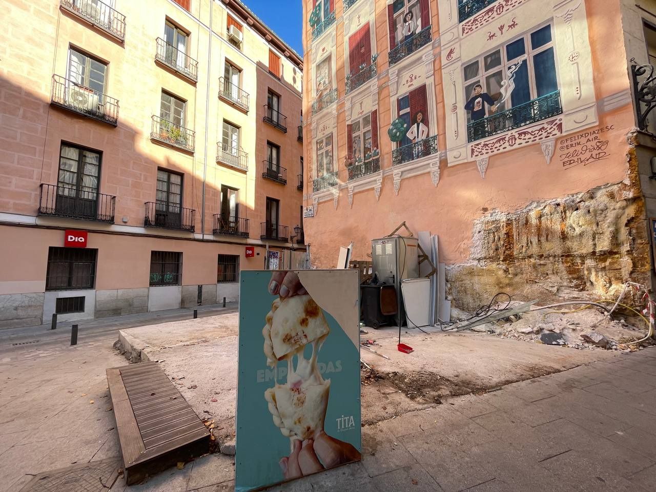 Aspecto del solar en la mañana del martes 10 de diciembre