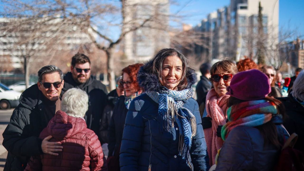 Reyes Maroto en la manifestación
