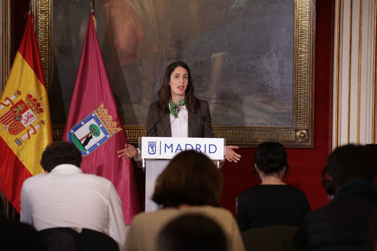 Rita Maestre en la rueda de prensa posterior a la Junta de Gobierno Local