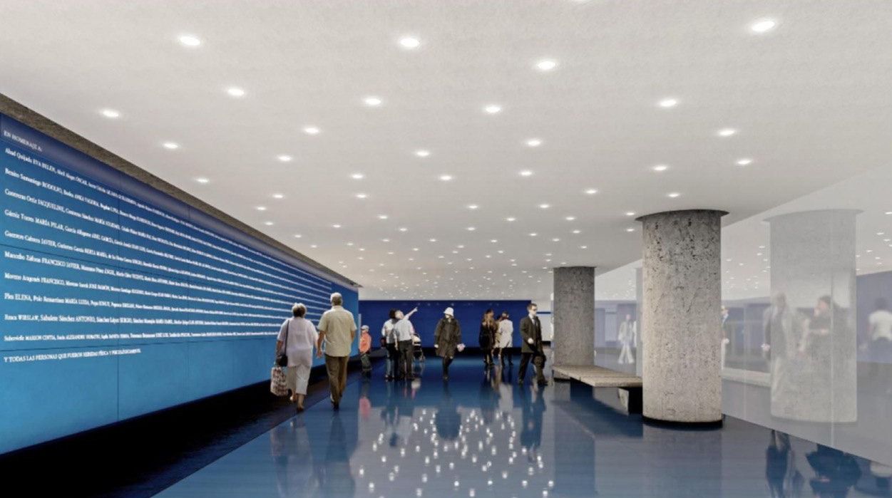 Nuevo espacio de recogimiento en homenaje a las víctimas en la estación de Metro de Atocha (Foto: Comunidad de Madrid)