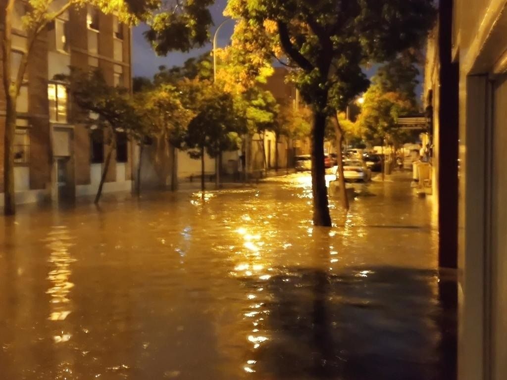 Inundación en Barajas.