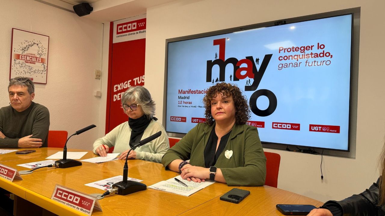 Rueda de prensa de CC.OO. Y UGT sobre las acciones que llevará a cabo por el 1º de Mayo, Día Internacional de Trabajador. 