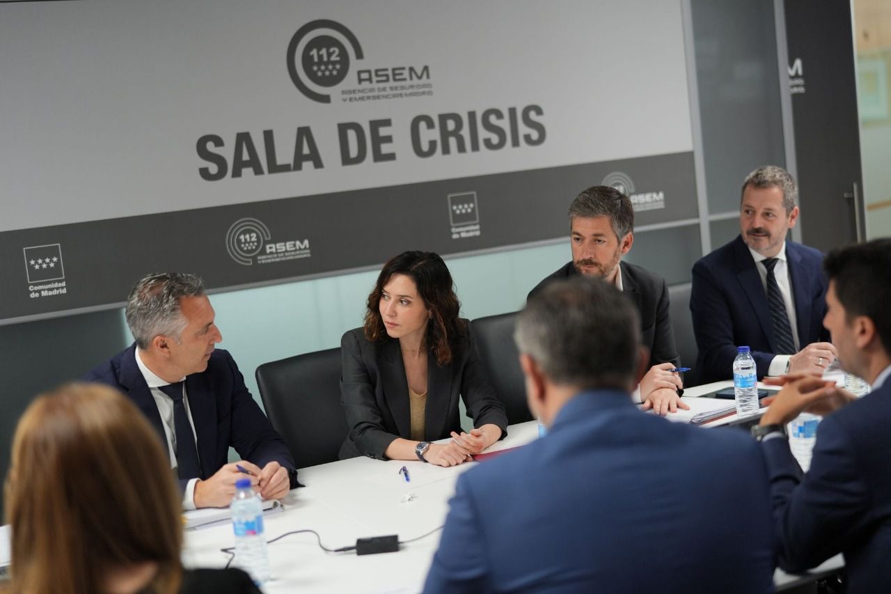 Miembros del Ejecutivo autonómico durante la reunión del PLATERCAM (Comunidad de Madrid)