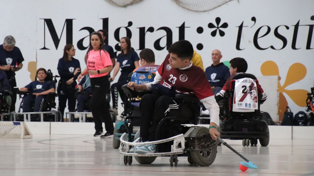 Uno de los jugadores del C.D Atlas Adaptado Madrid