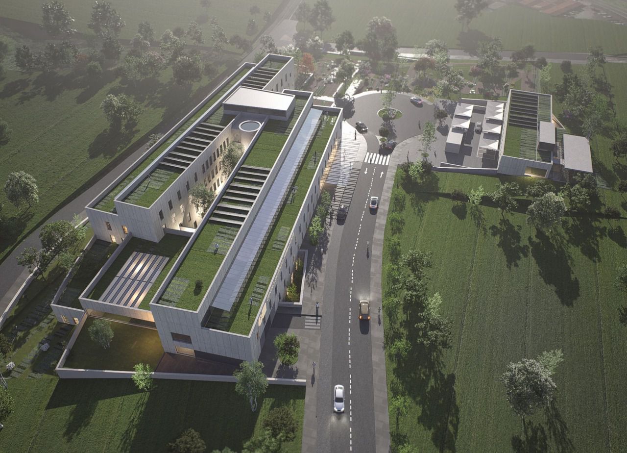 Recreación del futuro hospital en Lozoyuela (Foto: Comunidad de Madrid)