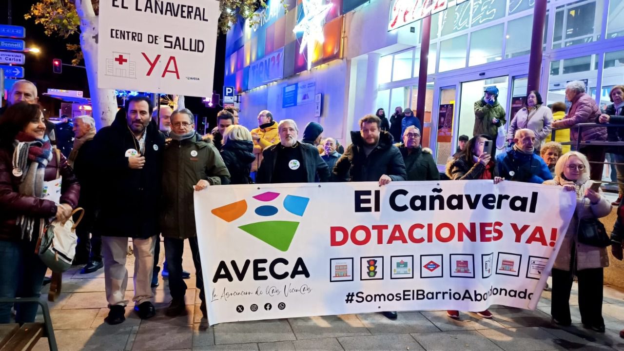 Manifestación en diciembre de 2019 por el centro de salud en el Cañaveral