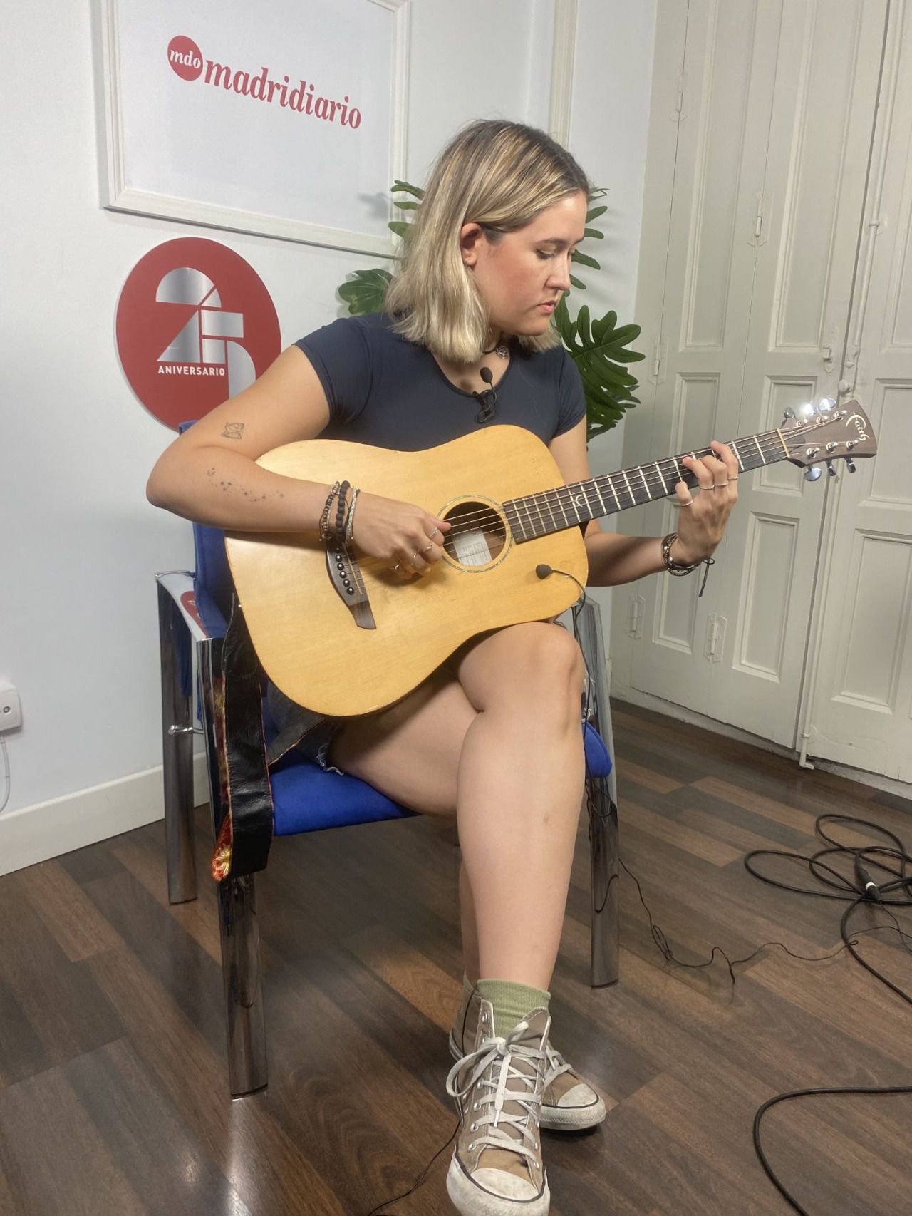 Carø, durante su entrevista para Madridiario