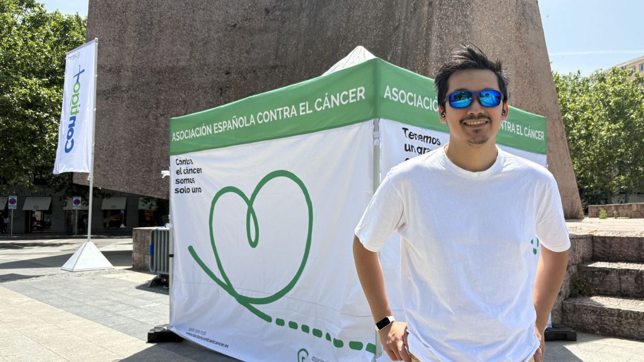 Josué Pizarro, uno de los voluntarios