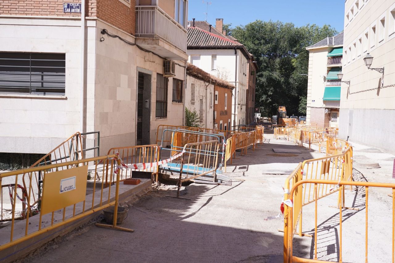 Obras en el casco histórico de El Pardo (Foto: Ayuntamiento de Madrid)