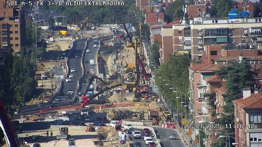 Obras del soterramiento de la A-5