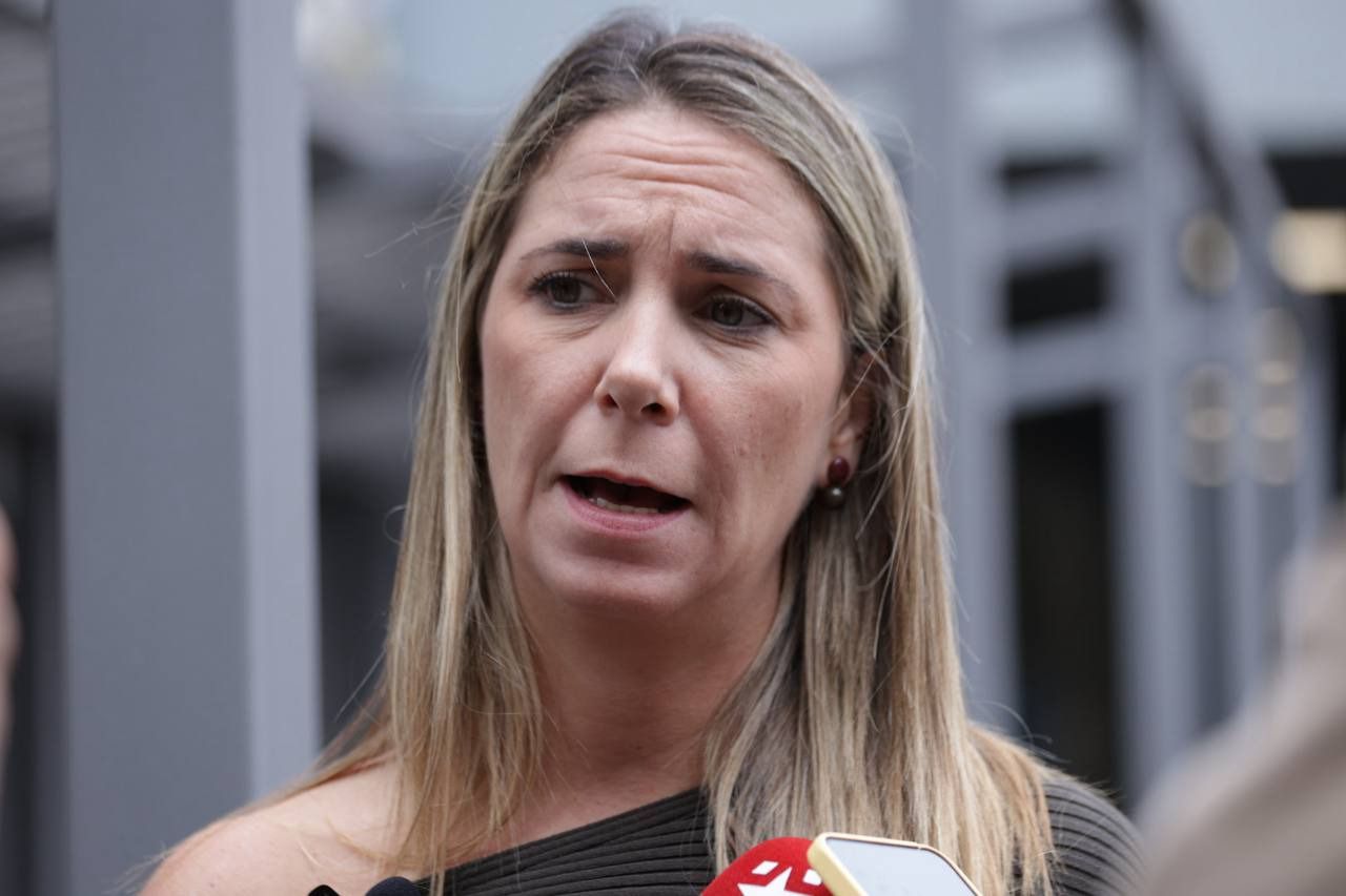 Mar Espinar en su visita a las urgencias del Hospital Universitario de La Paz esta mañana