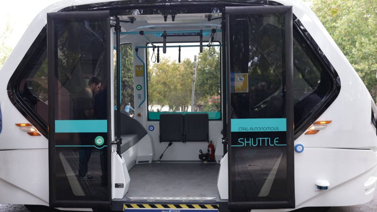 El interior del autobús autónomo
