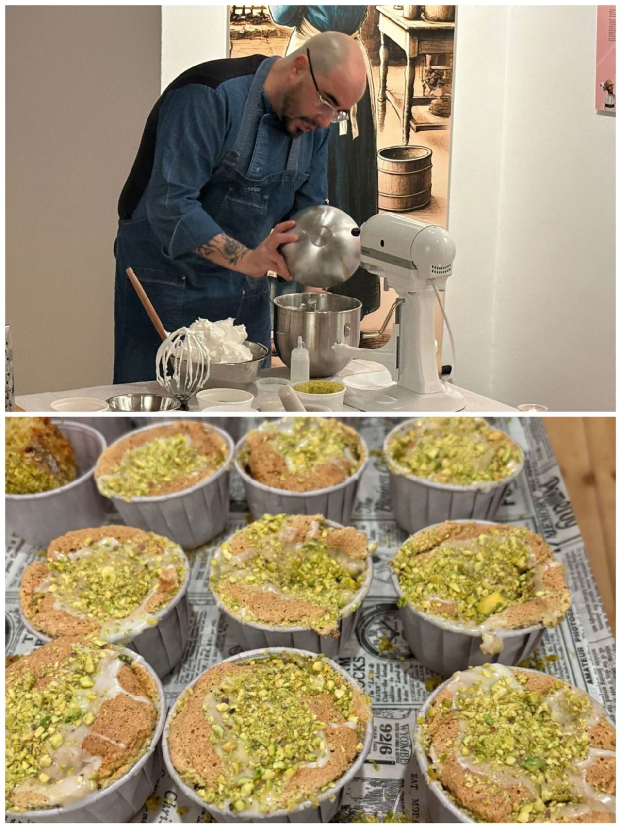 Juan Manuel Calero y sus bizcochos de pistacho