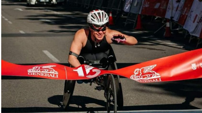 La atleta en una de las competiciones