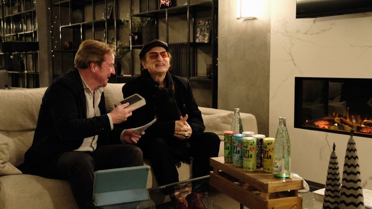 Juan Pajares, director de Madridiario, y Javier Gurruchaga