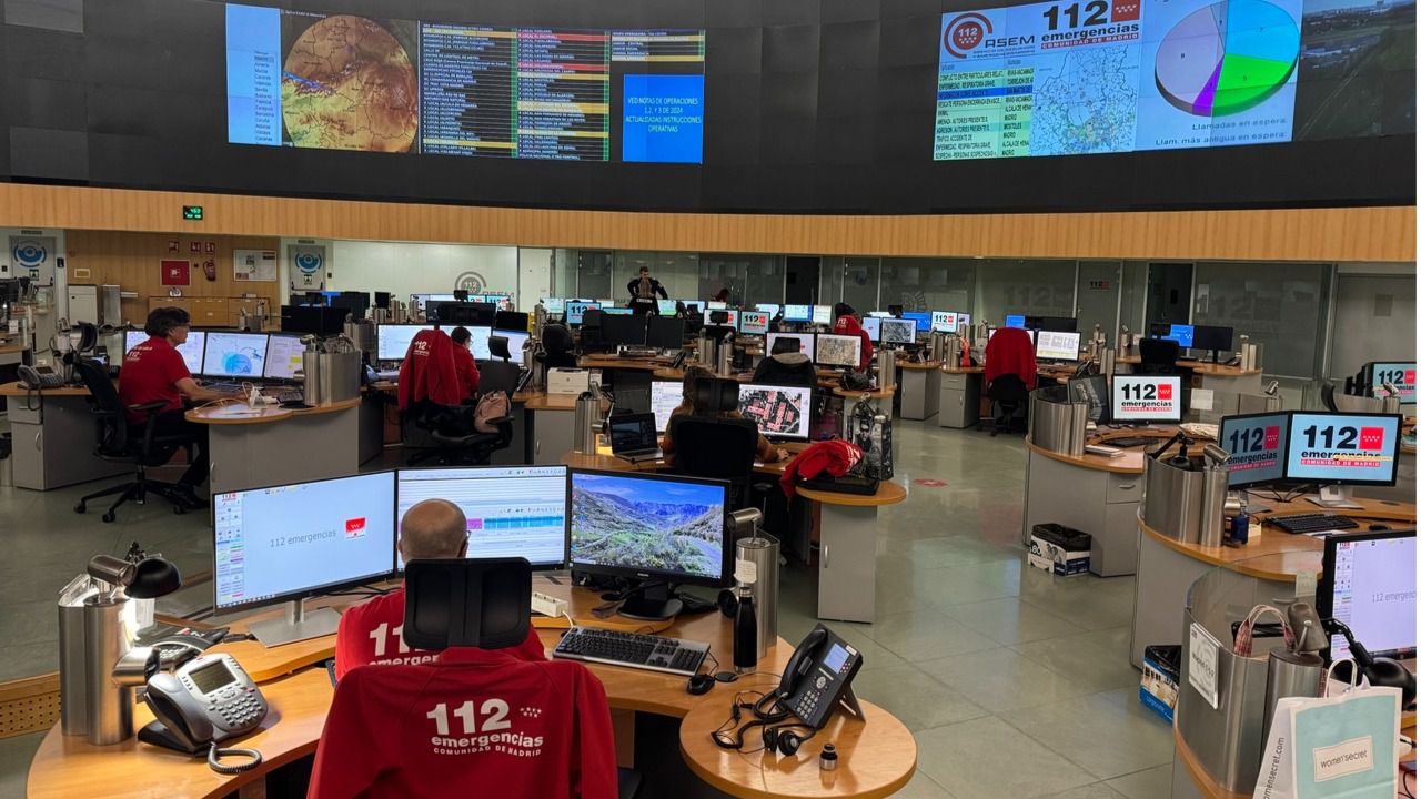 Sala del 112 (Foto: Emergencias 112 Comunidad de Madrid)
