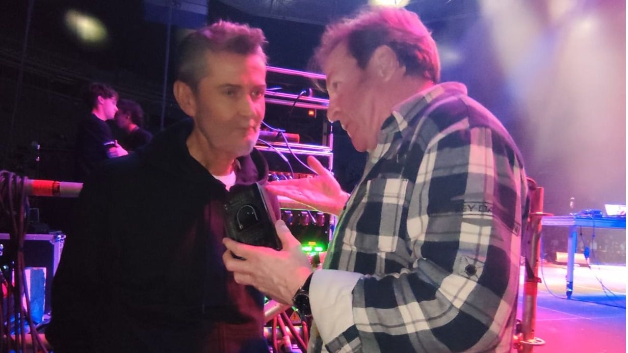 Juancho Pajares con Fernandisco (Jeni Maestre y a Domingo J. Casas)